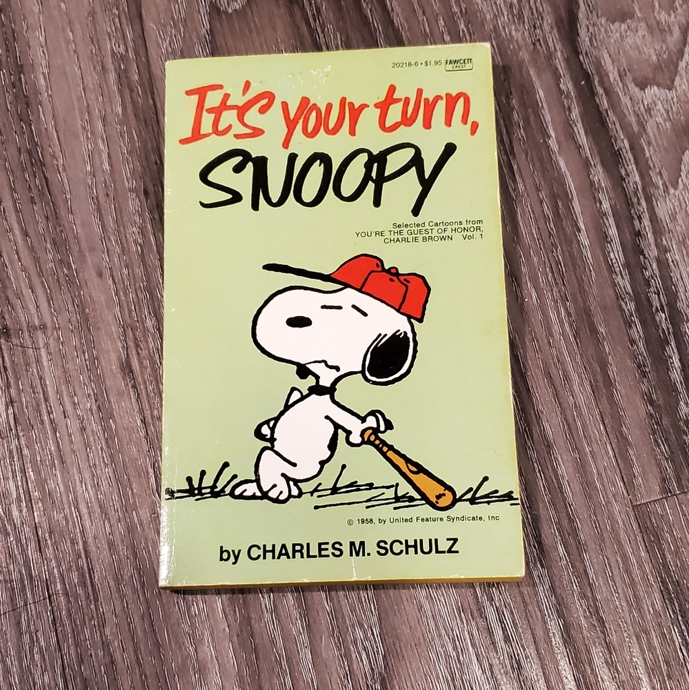 3/$40   vintage book - its your turn Snoopy!